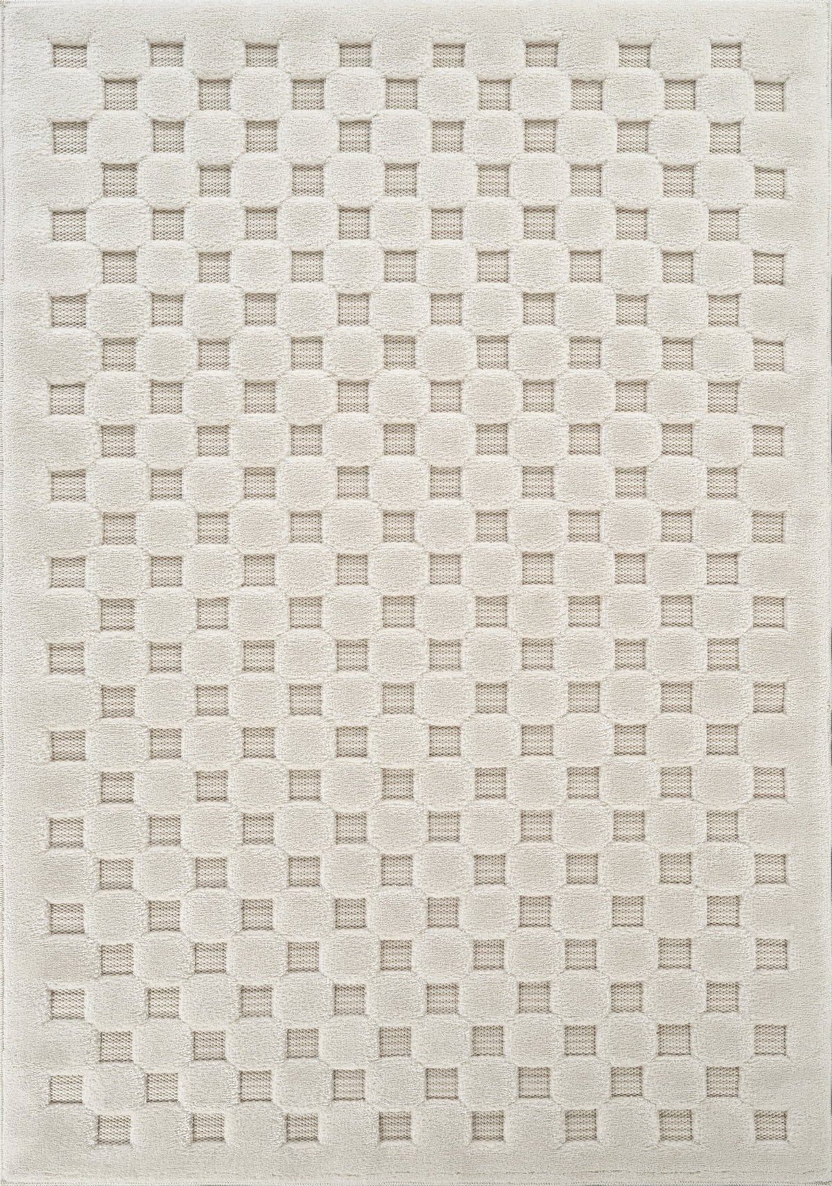 Freya Embossed Geometric Rug - Square