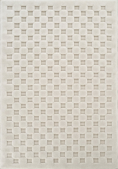 Freya Embossed Geometric Rug - Square