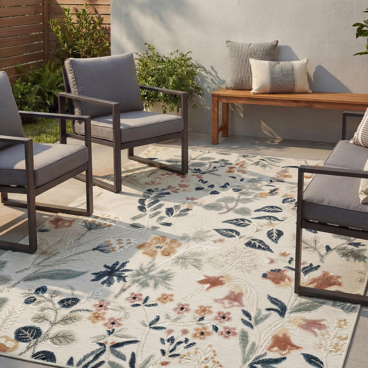 Gardenia Floral Rug - Daisy