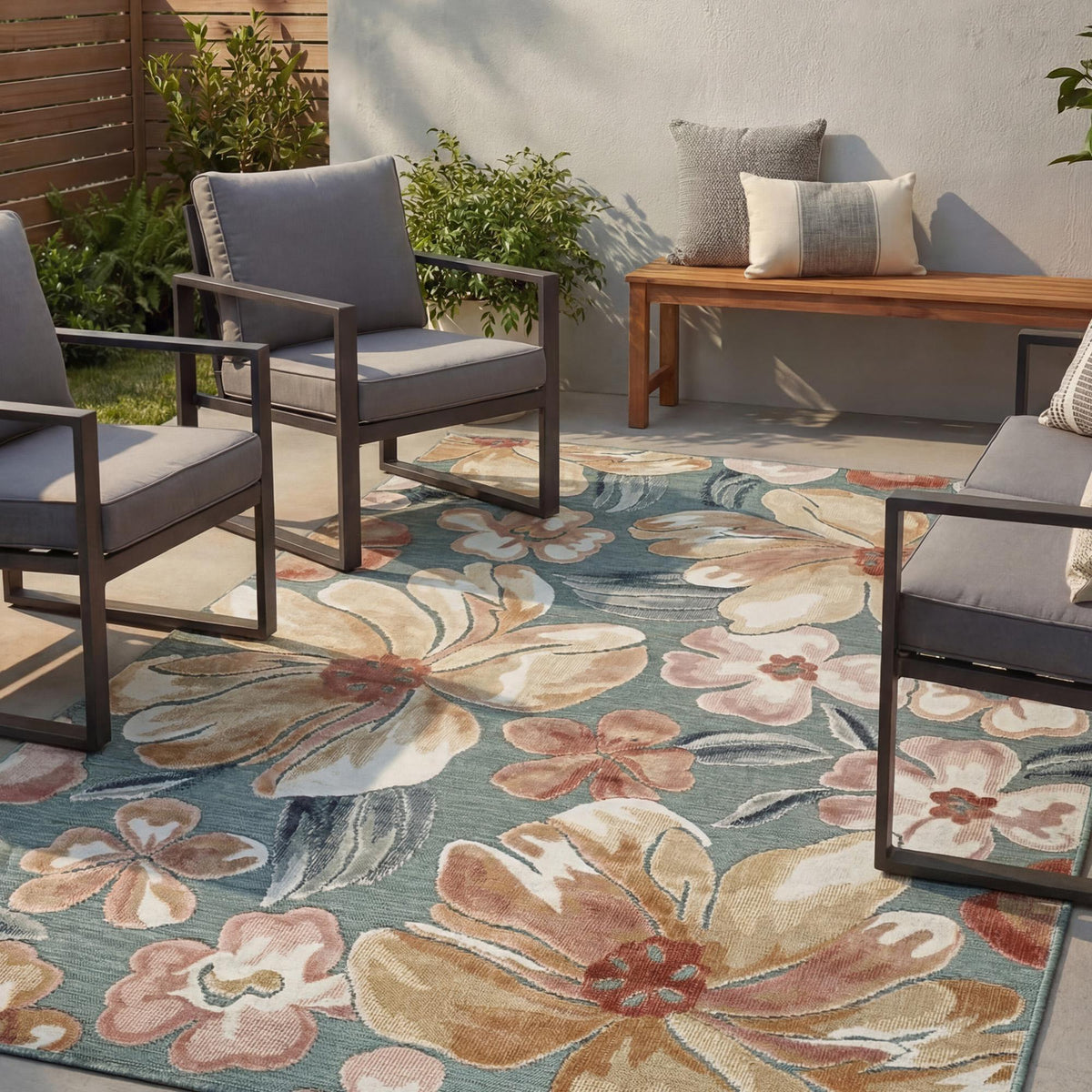 Gardenia Floral Rug - Jasmine