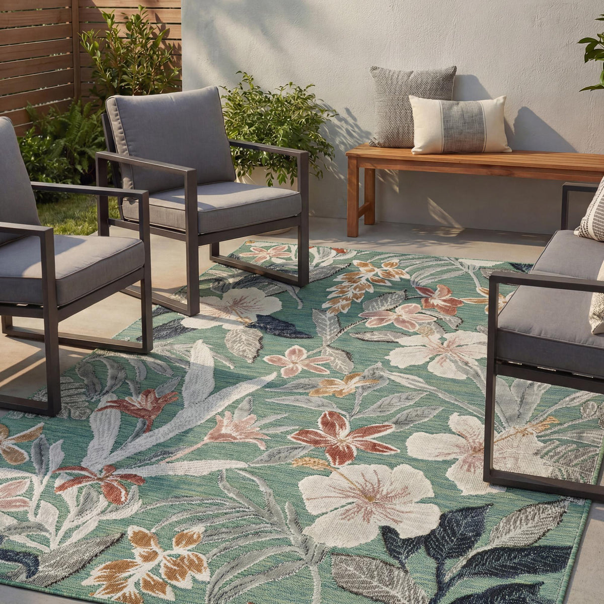 Gardenia Floral Rug - Lily