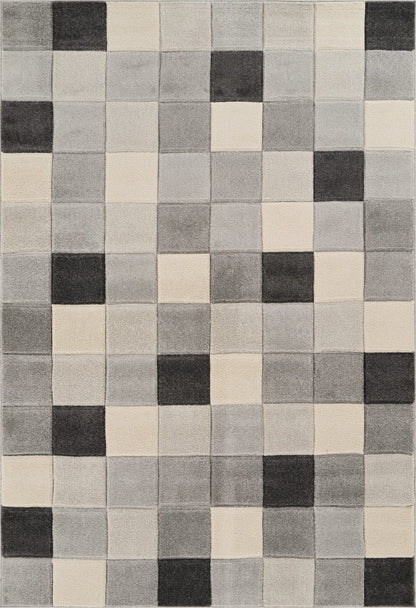 Santiago Carved Abstract Rug - Grid