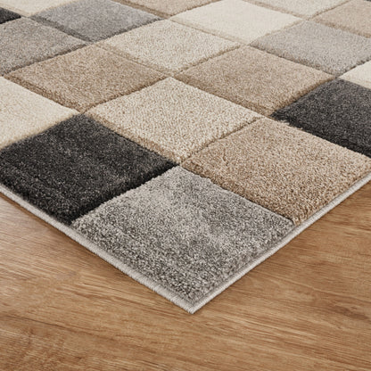 Santiago Carved Abstract Rug - Grid