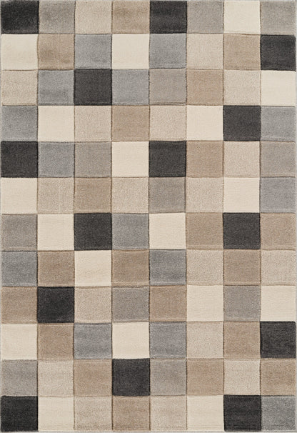 Santiago Carved Abstract Rug - Grid