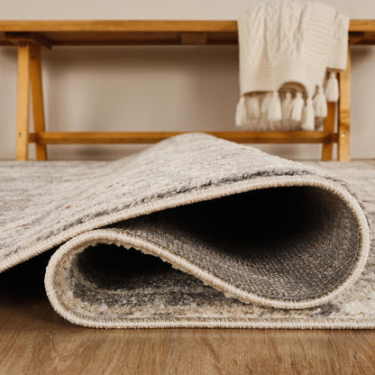Rhodes Neutral Geometric Rug - Hatch
