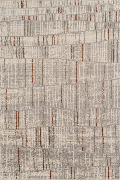 Rhodes Neutral Geometric Rug - Hatch