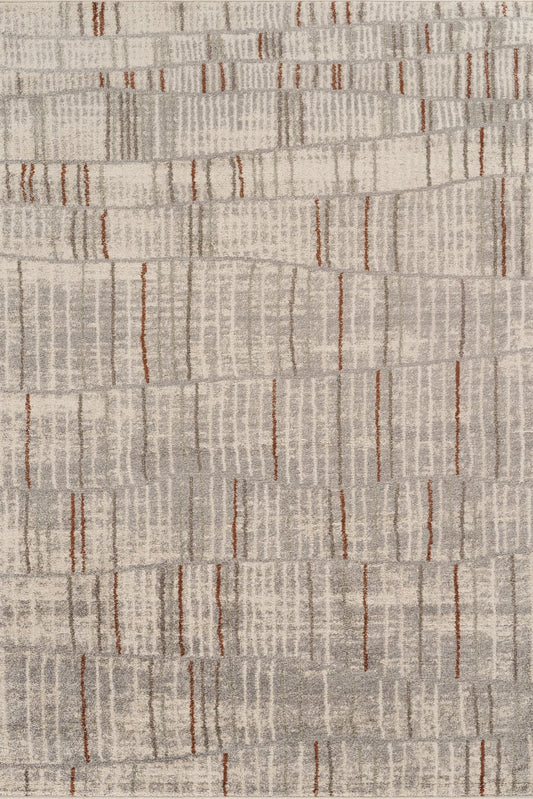 Rhodes Neutral Geometric Rug - Hatch
