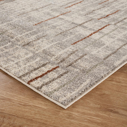 Rhodes Neutral Geometric Rug - Hatch