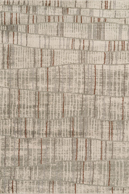 Rhodes Neutral Geometric Rug - Hatch