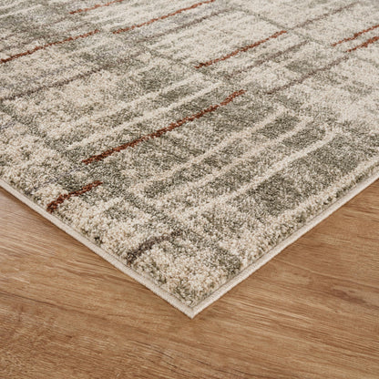 Rhodes Neutral Geometric Rug - Hatch