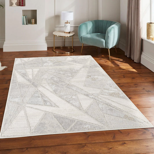 Mabel Contemporary Patterned Rug - Gem