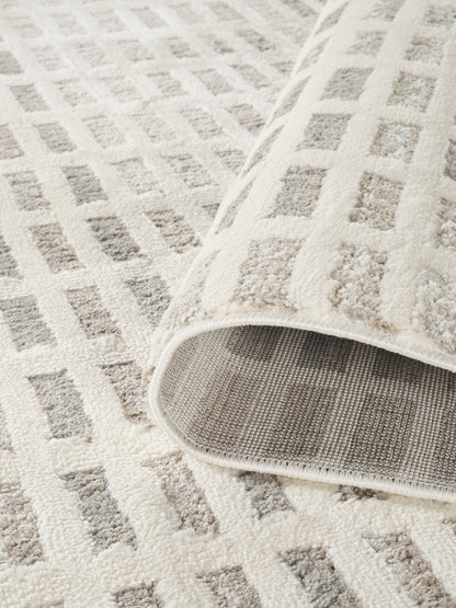 Mabel Contemporary Patterned Rug - Grid