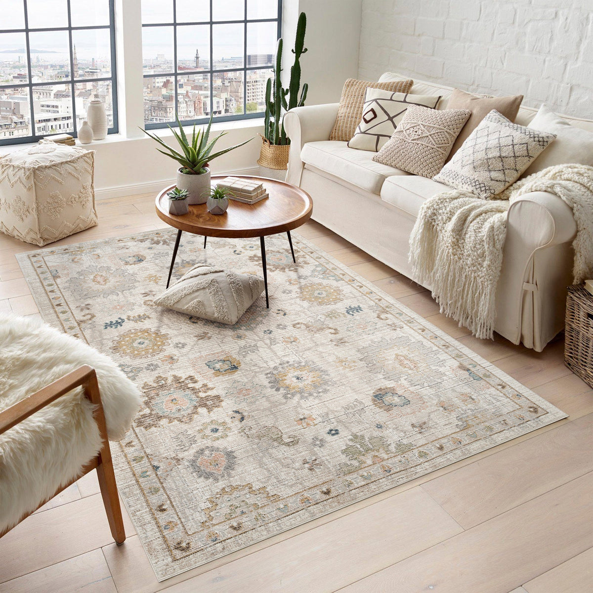 Maia Vintage Patterned Rug - Lagoon
