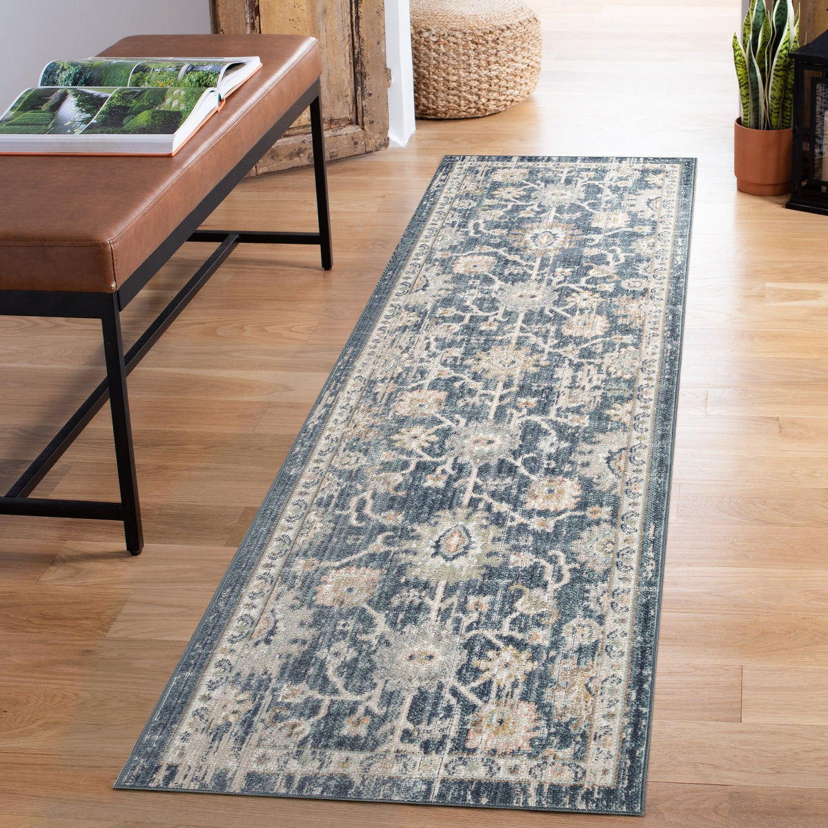 Maia Vintage Patterned Rug - Lagoon