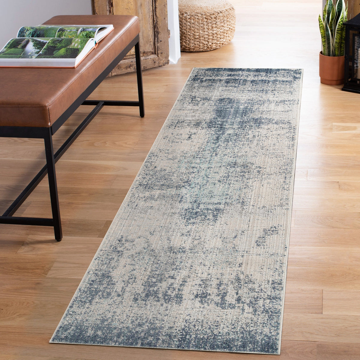 Maia Vintage Patterned Rug - Mist