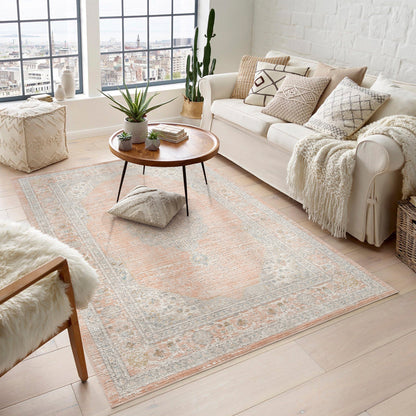Maia Vintage Patterned Rug - Orchid