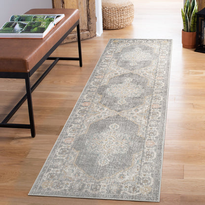 Maia Vintage Patterned Rug - Orchid