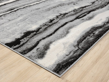 Obsidian Monochrome Rug - Coast