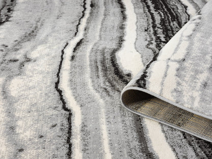 Obsidian Monochrome Rug - Coast