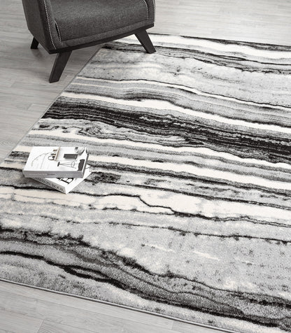 Obsidian Monochrome Rug - Coast