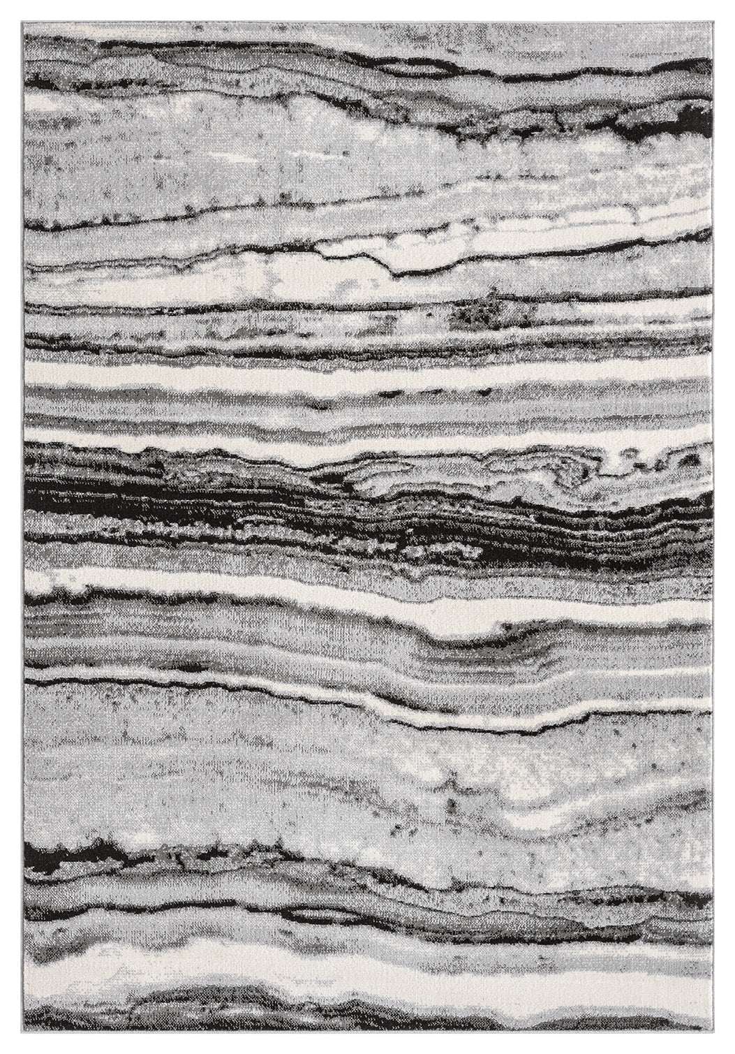 Obsidian Monochrome Rug - Coast