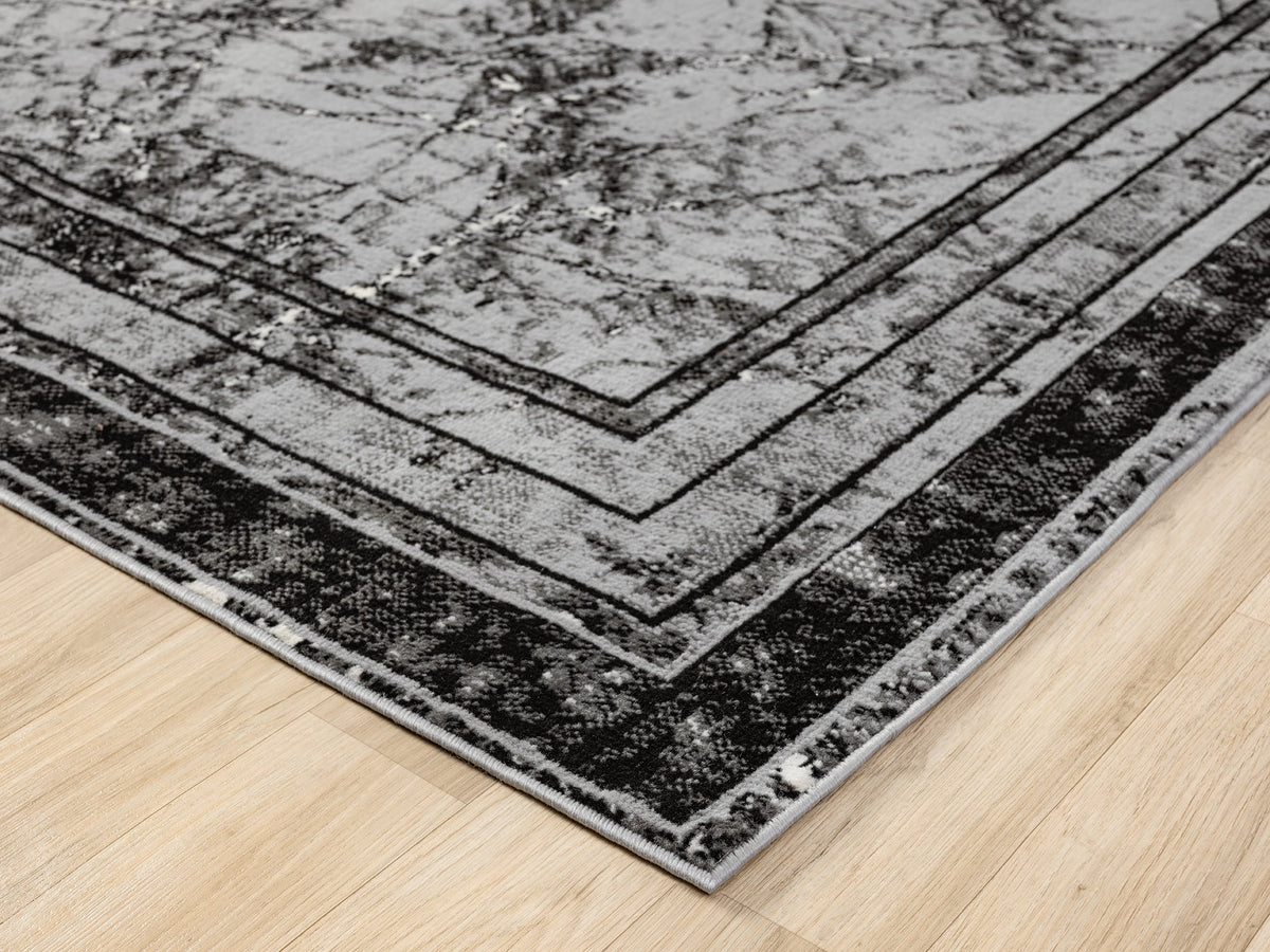 Obsidian Monochrome Rug - Frame