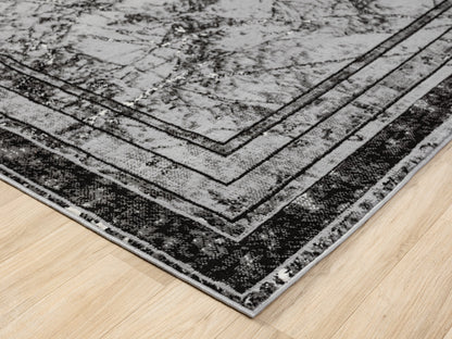 Obsidian Monochrome Rug - Frame