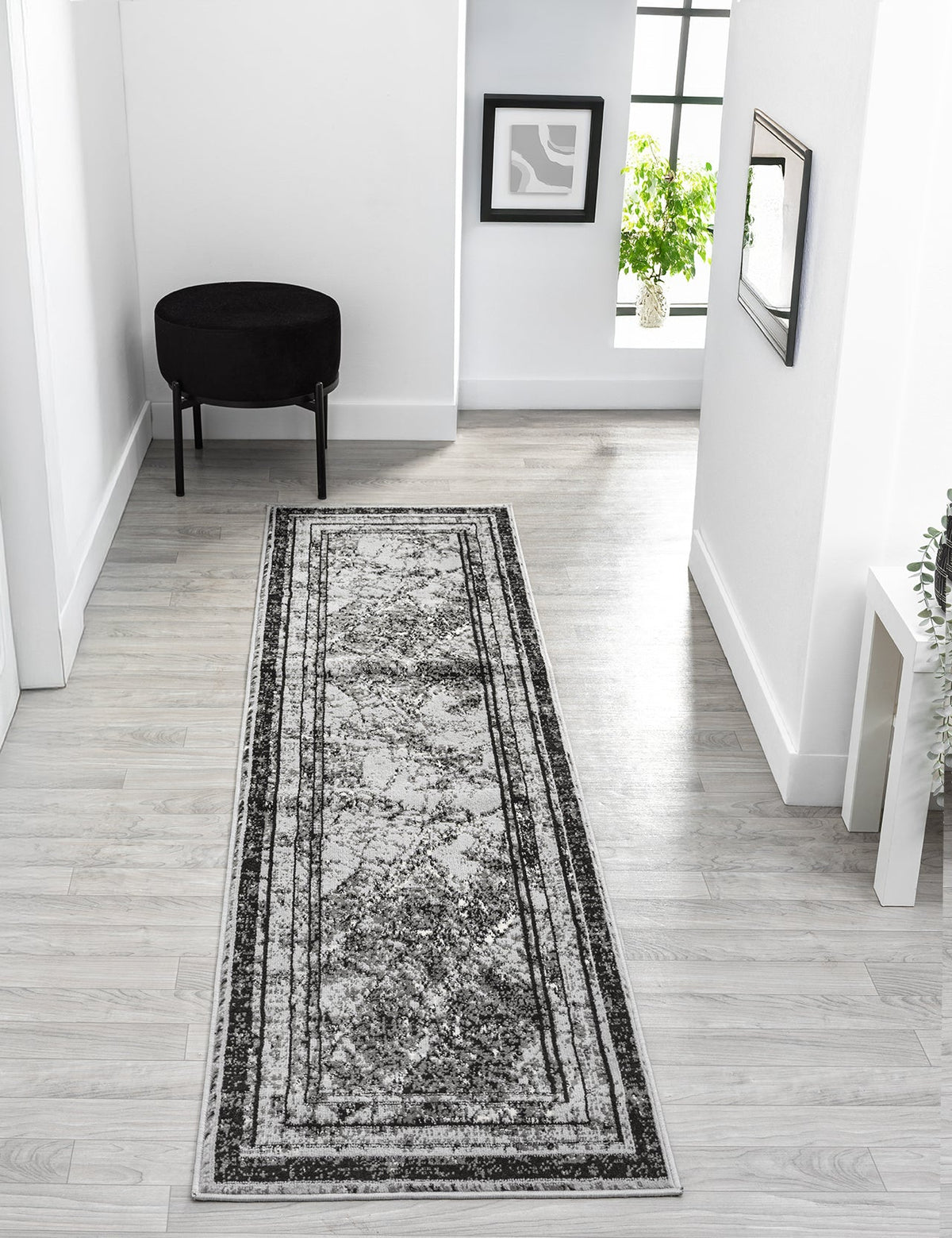Obsidian Monochrome Rug - Frame