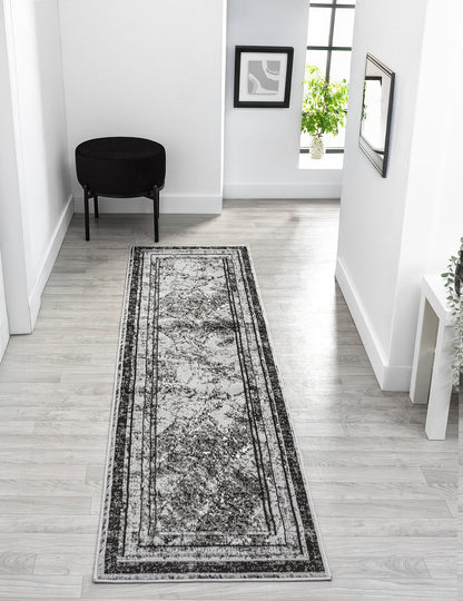 Obsidian Monochrome Rug - Frame