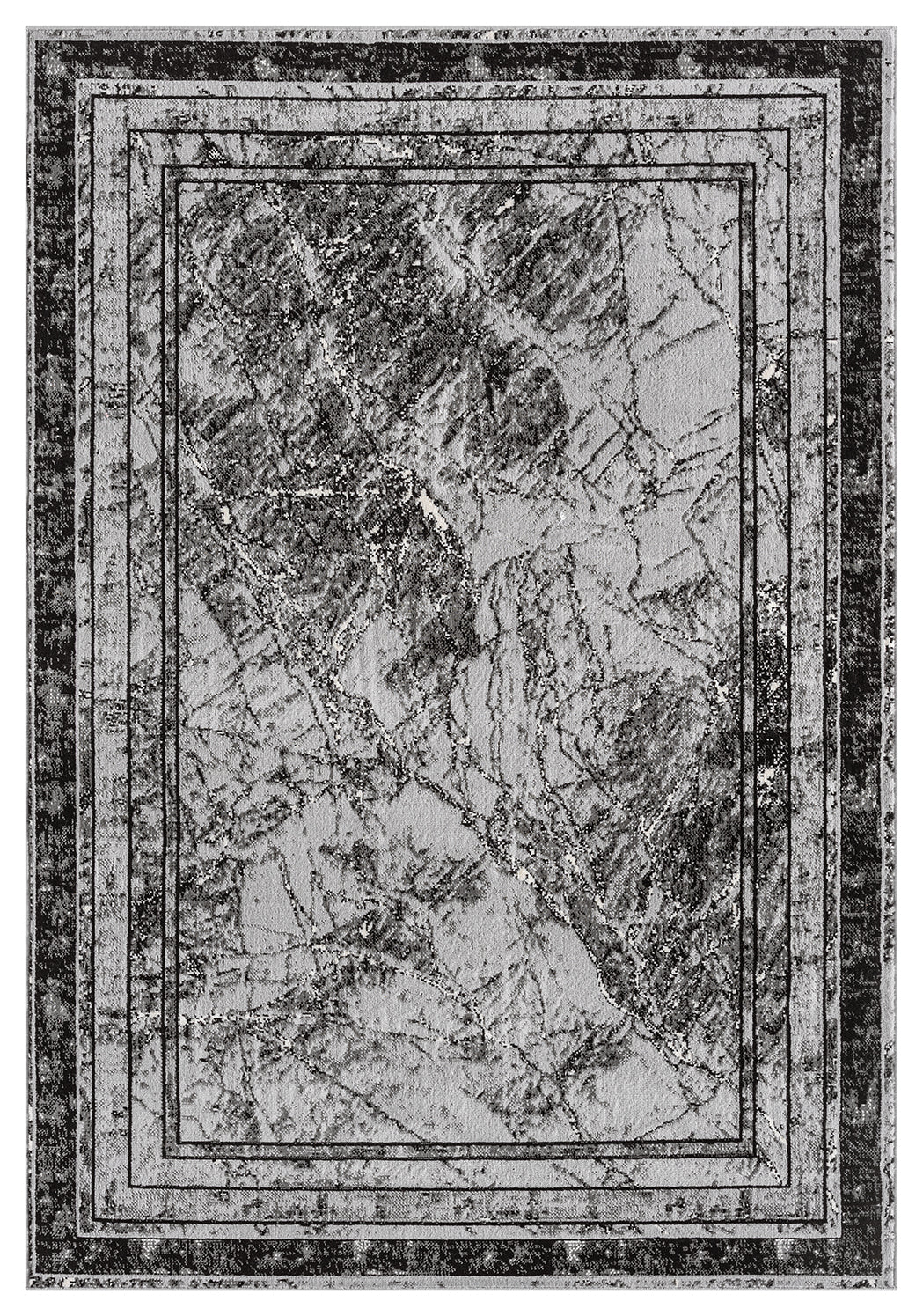 Obsidian Monochrome Rug - Frame