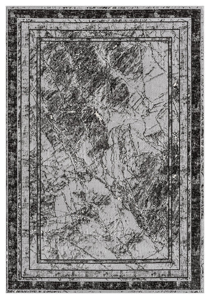 Obsidian Monochrome Rug - Frame