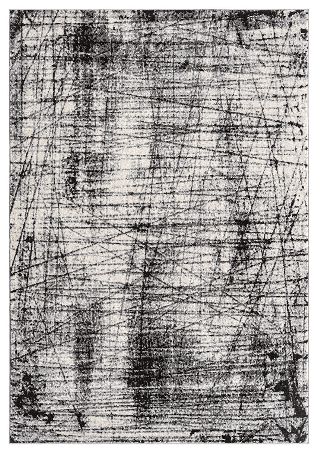 Obsidian Monochrome Rug - Oblique