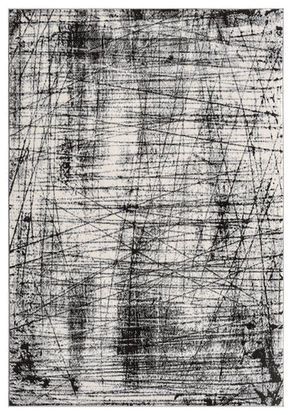 Obsidian Monochrome Rug - Oblique