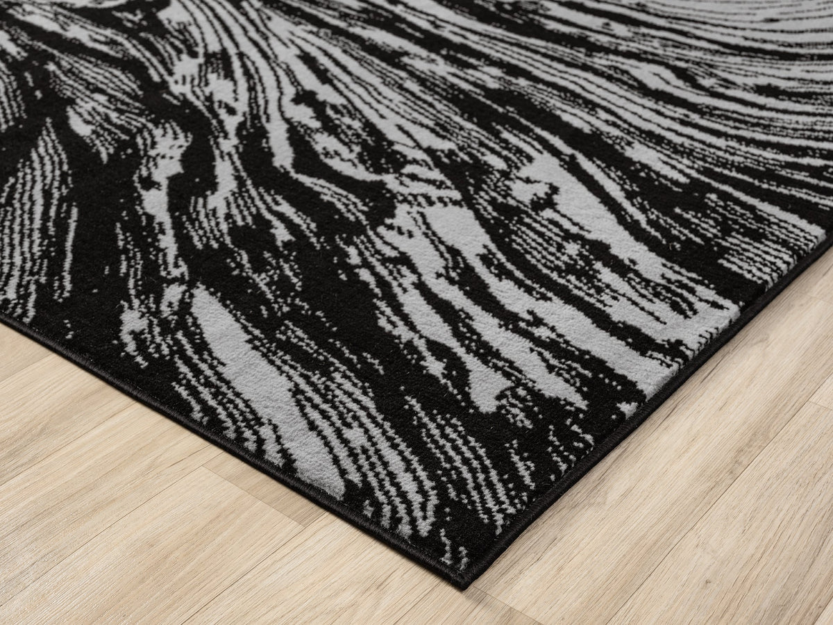 Obsidian Monochrome Rug - Whirlpool