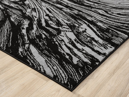 Obsidian Monochrome Rug - Whirlpool