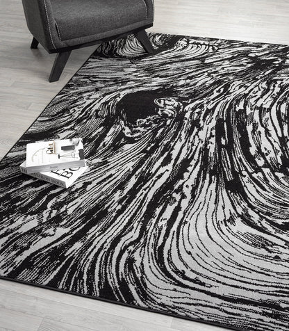 Obsidian Monochrome Rug - Whirlpool