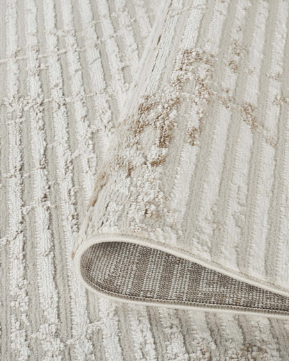Perla Metallic Abstract Rug - Molten