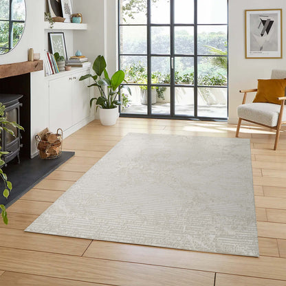 Perla Metallic Abstract Rug - Molten