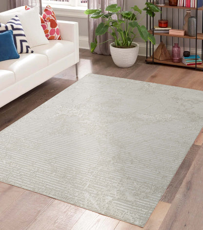 Perla Metallic Abstract Rug - Molten