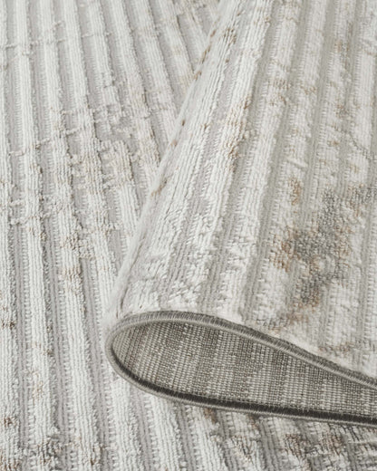 Perla Metallic Abstract Rug - Molten