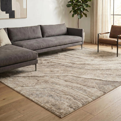 Santiago Carved Abstract Rug - Quarry