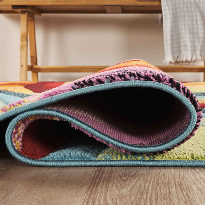 Rainbow Carved Rug - Loop
