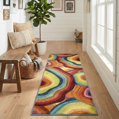 Rainbow Carved Rug - Loop