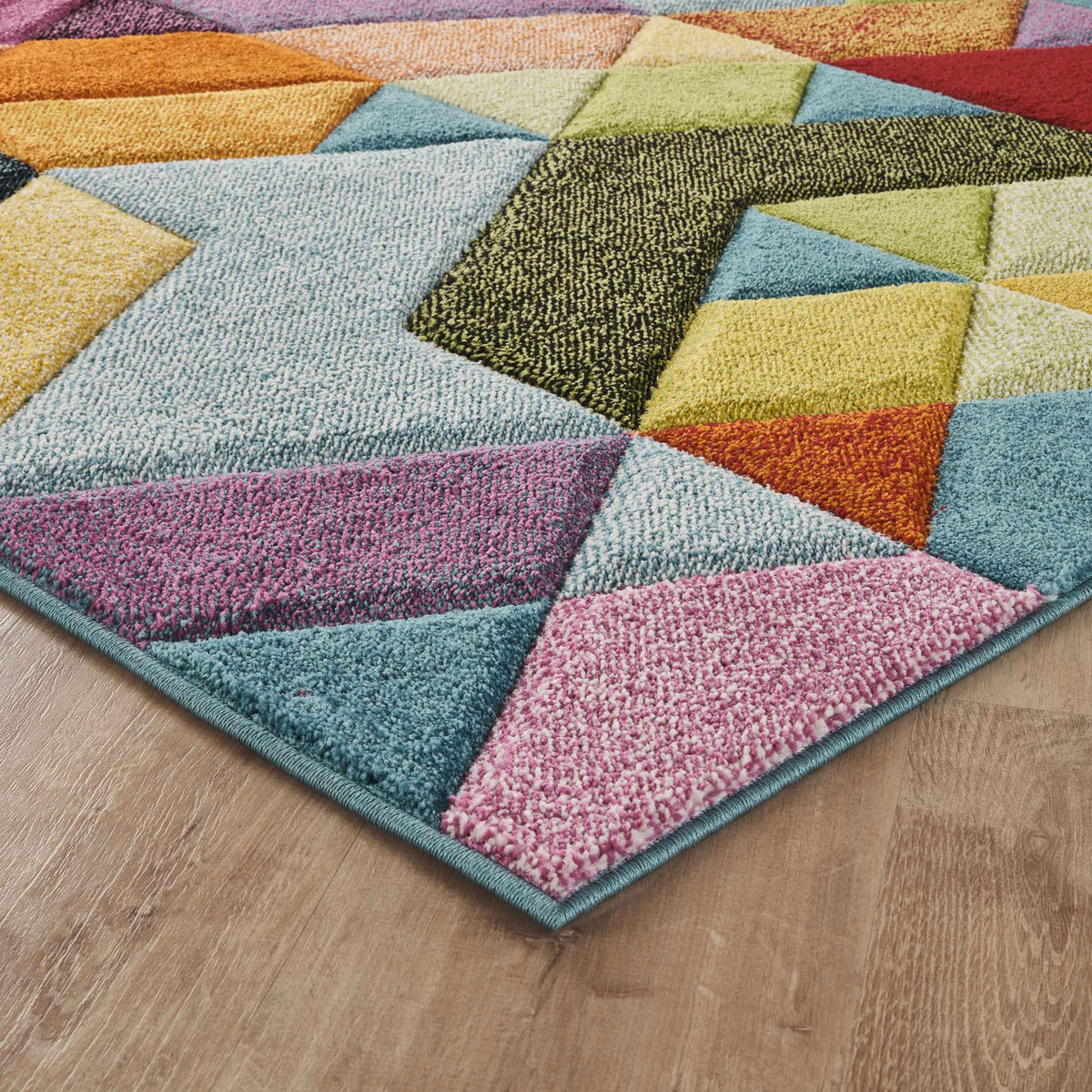 Rainbow Carved Rug - Mosaic