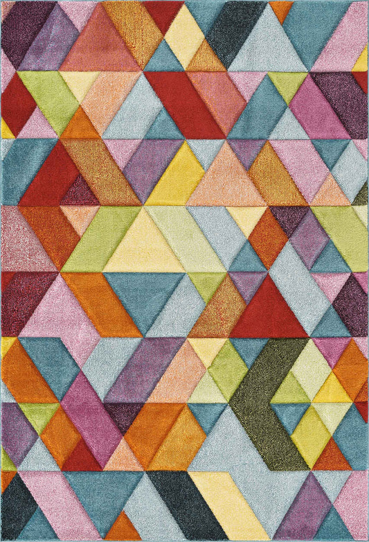 Rainbow Carved Rug - Mosaic