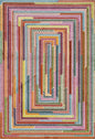 Rainbow Carved Rug - Braided