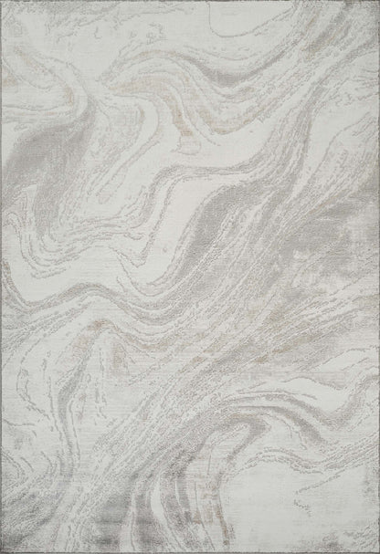 Perla Metallic Abstract Rug - Resin