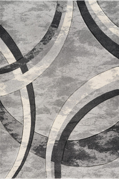 Santiago Carved Abstract Rug - Curve