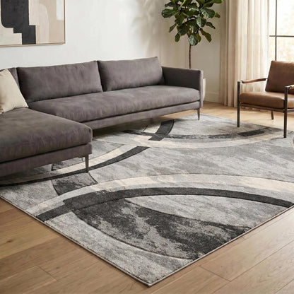 Santiago Carved Abstract Rug - Curve