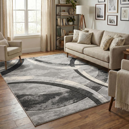 Santiago Carved Abstract Rug - Curve